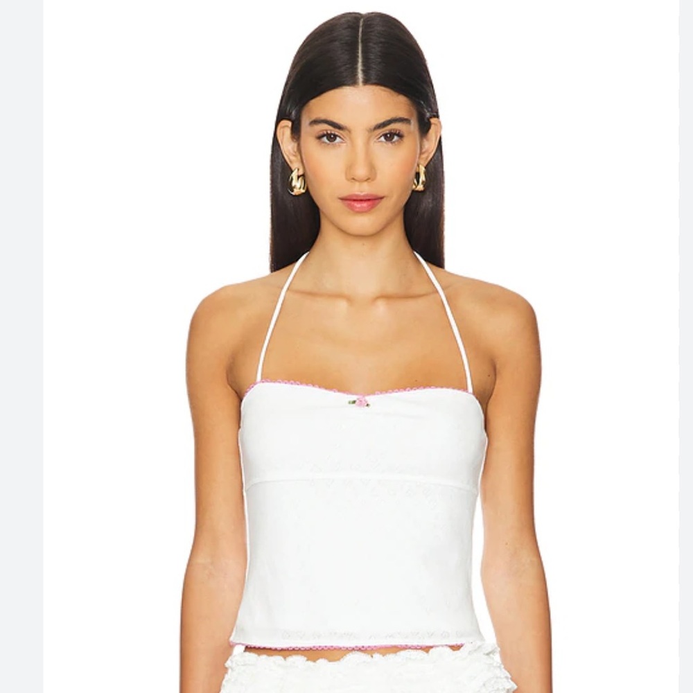 Hollie White Halter Top